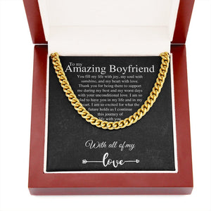 To My Amazing Boyfriend | With All My Love 💗💖 | Jewelry | C30184T, C30184TG, lx-C30184, PB23-WOOD, PROD-1823383, PT-1772, USER-43062 | TageUnlimited