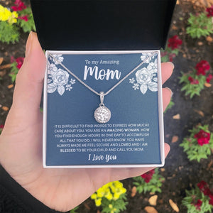 To My Amazing Mom | It Is Difficult To Find Words | Jewelry | C30187TR, lx-C30187, PB23-WOOD, PROD-2030773, PT-2646, TNM-1, USER-43062 | TageUnlimited