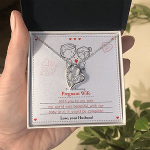 To My Amazing Pregnant Wife | With You By My Side (Forever Love Necklace) | Jewelry | C30025TG, C30025TR, lx-C30025, PB23-WOOD, PROD-2079590, PT-781, TNM-1, USER-43062 | TageUnlimited