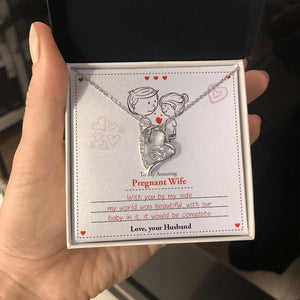 To My Amazing Pregnant Wife | With You By My Side (Forever Love Necklace) | Jewelry | C30025TG, C30025TR, lx-C30025, PB23-WOOD, PROD-2079590, PT-781, TNM-1, USER-43062 | TageUnlimited