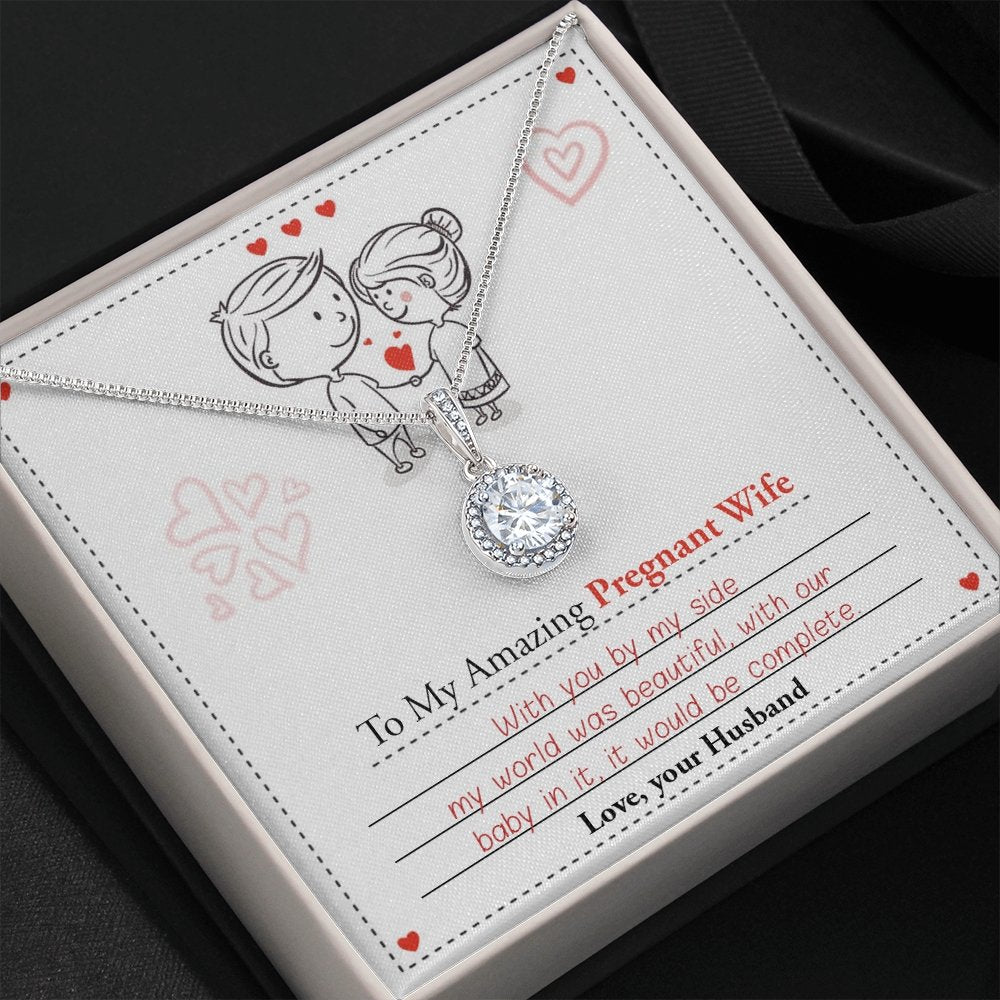 To My Amazing Pregnant Wife | With You (Eternal Hope Necklace) | Jewelry | C30187TR, lx-C30187, PB23-WOOD, PROD-2083278, PT-2646, TNM-1, USER-43062 | TageUnlimited