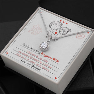 To My Amazing Pregnant Wife | With You (Eternal Hope Necklace) | Jewelry | C30187TR, lx-C30187, PB23-WOOD, PROD-2083278, PT-2646, TNM-1, USER-43062 | TageUnlimited