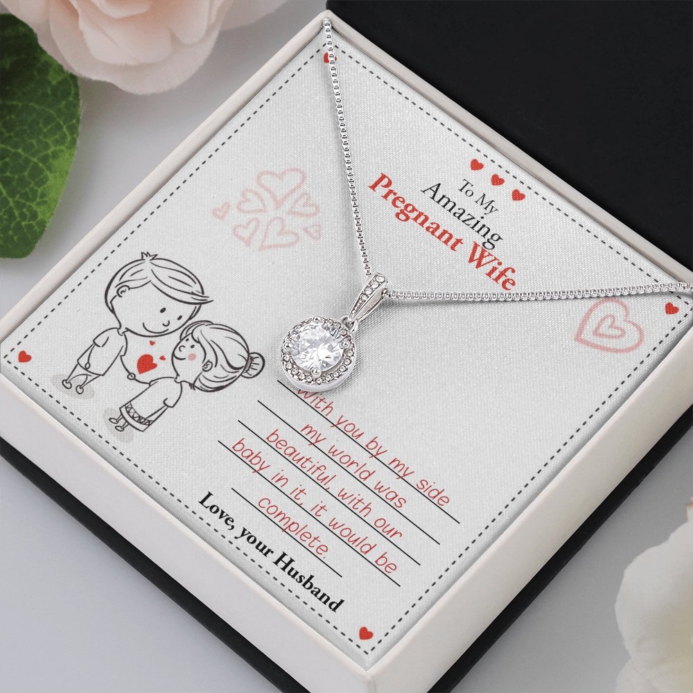 To My Amazing Pregnant Wife | With You (Eternal Hope Necklace) | Jewelry | C30187TR, lx-C30187, PB23-WOOD, PROD-2079755, PT-2646, TNM-1, USER-43062 | TageUnlimited