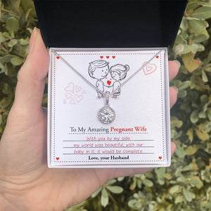 To My Amazing Pregnant Wife | With You (Eternal Hope Necklace) | Jewelry | C30187TR, lx-C30187, PB23-WOOD, PROD-2083278, PT-2646, TNM-1, USER-43062 | TageUnlimited