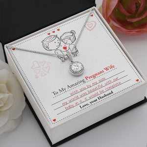 To My Amazing Pregnant Wife | With You (Eternal Hope Necklace) | Jewelry | C30187TR, lx-C30187, PB23-WOOD, PROD-2083278, PT-2646, TNM-1, USER-43062 | TageUnlimited