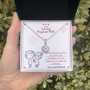 To My Amazing Pregnant Wife | With You (Eternal Hope Necklace) | Jewelry | C30187TR, lx-C30187, PB23-WOOD, PROD-2079755, PT-2646, TNM-1, USER-43062 | TageUnlimited