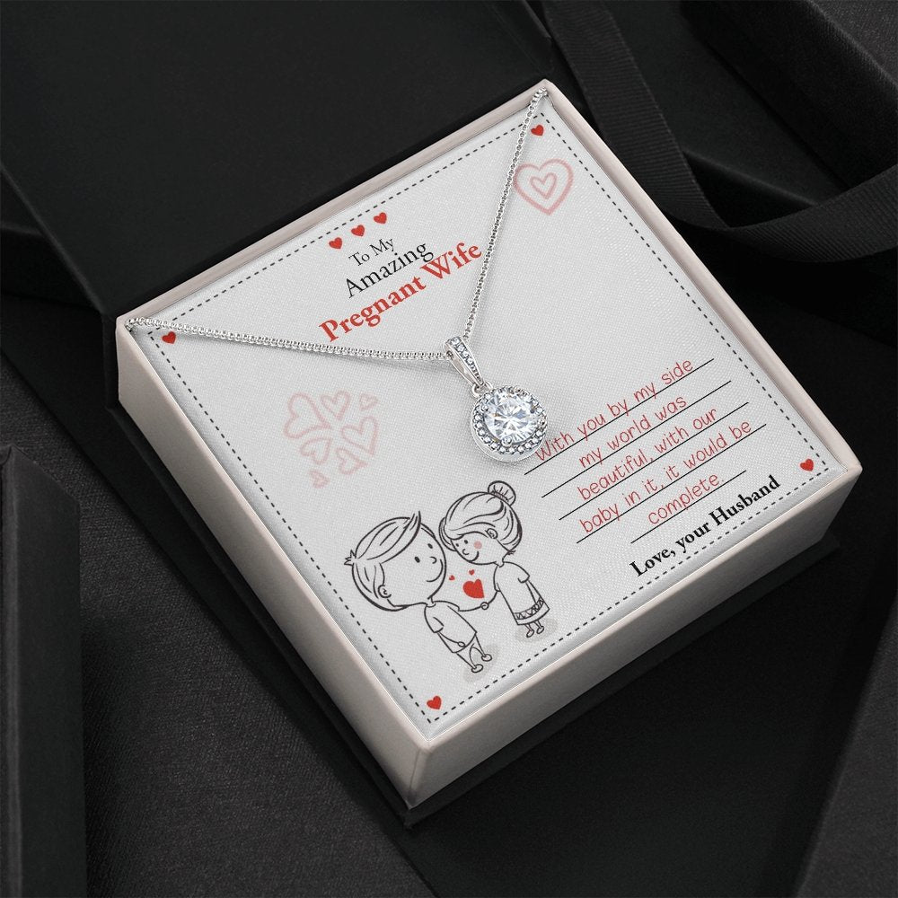 To My Amazing Pregnant Wife | With You (Eternal Hope Necklace) | Jewelry | C30187TR, lx-C30187, PB23-WOOD, PROD-2079755, PT-2646, TNM-1, USER-43062 | TageUnlimited