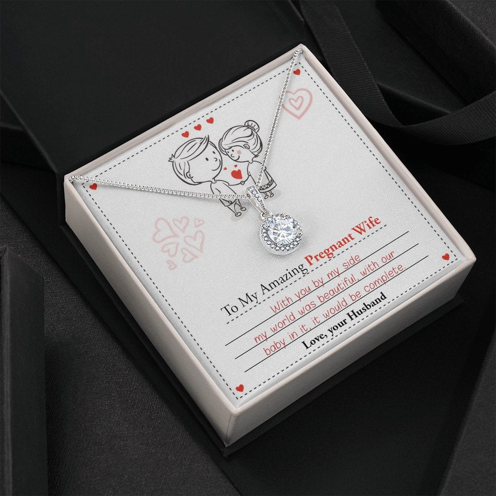 To My Amazing Pregnant Wife | With You (Eternal Hope Necklace) | Jewelry | C30187TR, lx-C30187, PB23-WOOD, PROD-2083278, PT-2646, TNM-1, USER-43062 | TageUnlimited