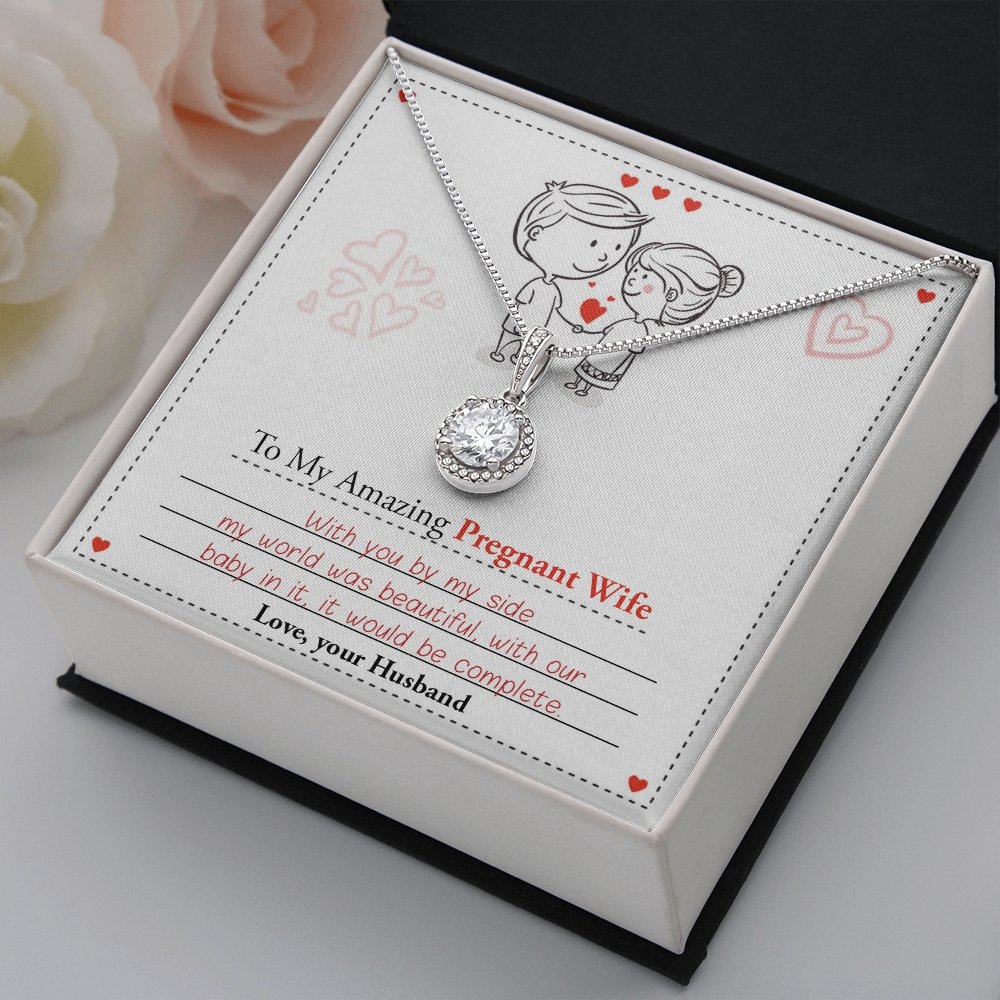 To My Amazing Pregnant Wife | With You (Eternal Hope Necklace) | Jewelry | C30187TR, lx-C30187, PB23-WOOD, PROD-2083278, PT-2646, TNM-1, USER-43062 | TageUnlimited