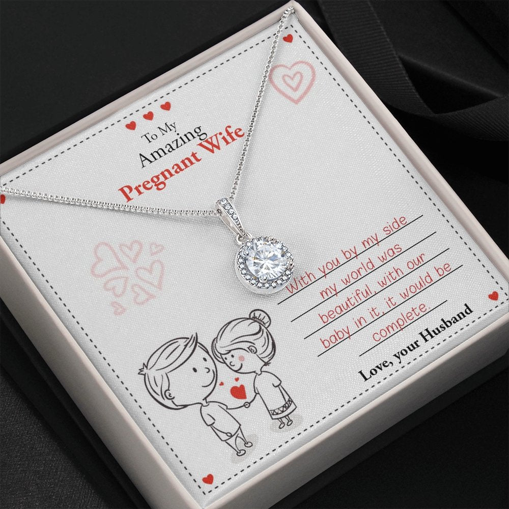 To My Amazing Pregnant Wife | With You (Eternal Hope Necklace) | Jewelry | C30187TR, lx-C30187, PB23-WOOD, PROD-2079755, PT-2646, TNM-1, USER-43062 | TageUnlimited