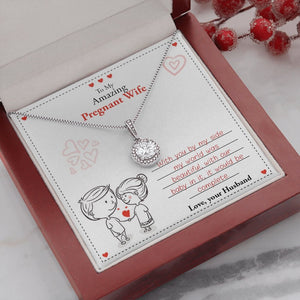 To My Amazing Pregnant Wife | With You (Eternal Hope Necklace) | Jewelry | C30187TR, lx-C30187, PB23-WOOD, PROD-2079755, PT-2646, TNM-1, USER-43062 | TageUnlimited