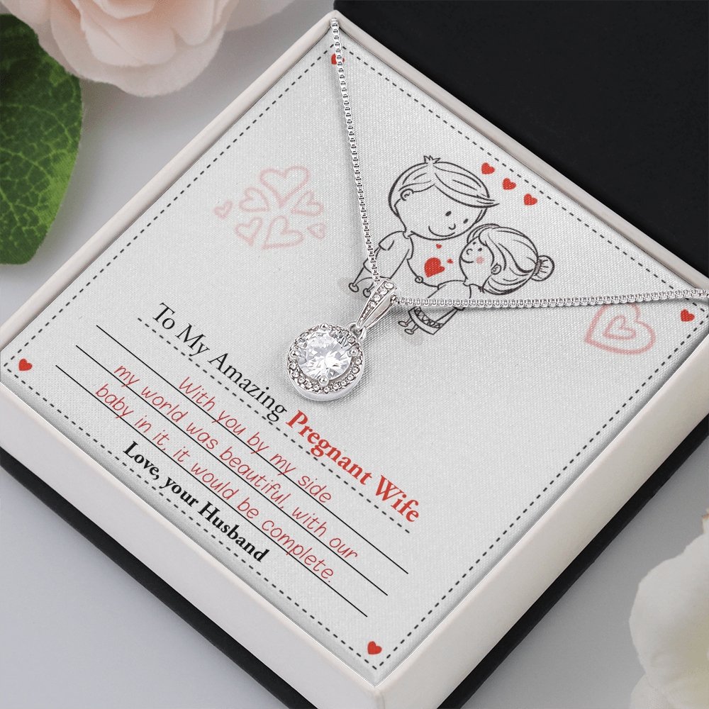 To My Amazing Pregnant Wife | With You (Eternal Hope Necklace) | Jewelry | C30187TR, lx-C30187, PB23-WOOD, PROD-2083278, PT-2646, TNM-1, USER-43062 | TageUnlimited