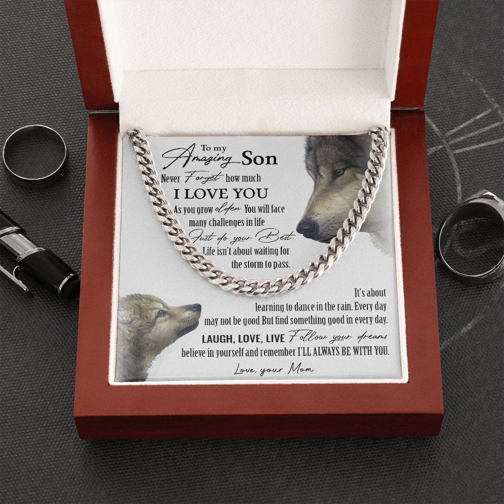To My Amazing Son | I'll Always Be With You ❤️🔥 | Jewelry | C30184T, C30184TG, lx-C30184, PB23-WOOD, PROD-1917818, PT-1772, USER-43062 | TageUnlimited