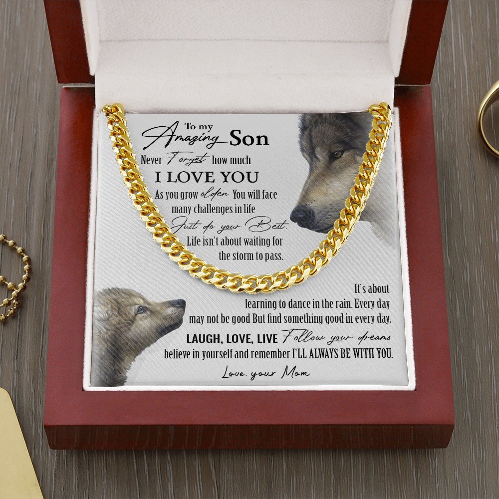 To My Amazing Son | I'll Always Be With You ❤️🔥 | Jewelry | C30184T, C30184TG, lx-C30184, PB23-WOOD, PROD-1917818, PT-1772, USER-43062 | TageUnlimited