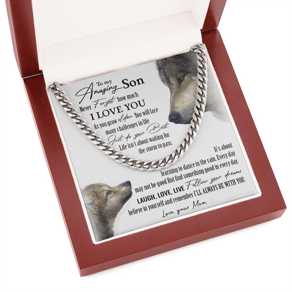 To My Amazing Son | I'll Always Be With You ❤️🔥 | Jewelry | C30184T, C30184TG, lx-C30184, PB23-WOOD, PROD-1917818, PT-1772, USER-43062 | TageUnlimited