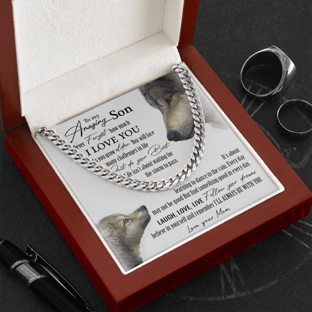 To My Amazing Son | I'll Always Be With You ❤️🔥 | Jewelry | C30184T, C30184TG, lx-C30184, PB23-WOOD, PROD-1917818, PT-1772, USER-43062 | TageUnlimited