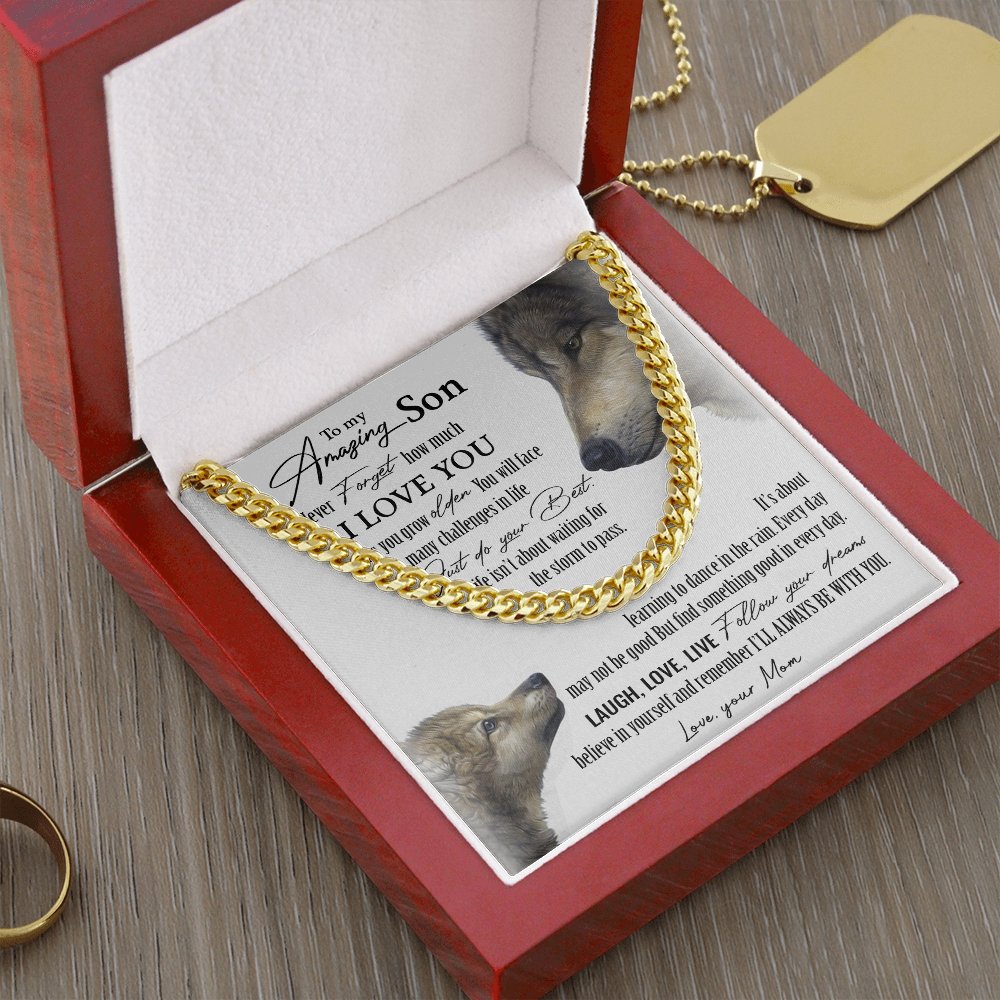 To My Amazing Son | I'll Always Be With You ❤️🔥 | Jewelry | C30184T, C30184TG, lx-C30184, PB23-WOOD, PROD-1917818, PT-1772, USER-43062 | TageUnlimited