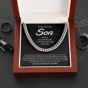 To My Amazing Son | You Are My Greatest Gift ❤️💎 | Jewelry | C30184T, C30184TG, lx-C30184, PB23-WOOD, PROD-1897935, PT-1772, USER-43062 | TageUnlimited