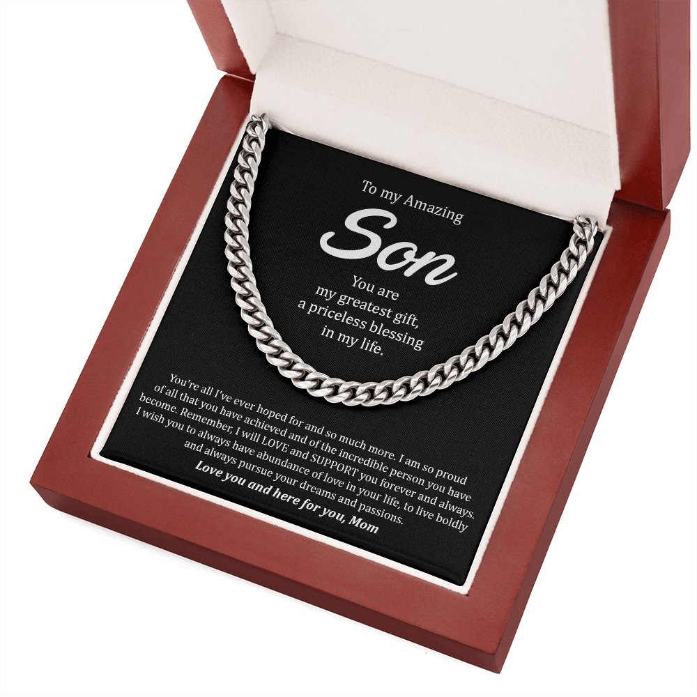 To My Amazing Son | You Are My Greatest Gift ❤️💎 | Jewelry | C30184T, C30184TG, lx-C30184, PB23-WOOD, PROD-1897935, PT-1772, USER-43062 | TageUnlimited