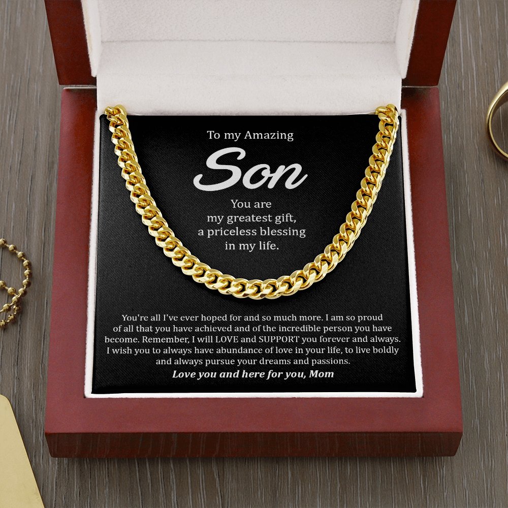 To My Amazing Son | You Are My Greatest Gift ❤️💎 | Jewelry | C30184T, C30184TG, lx-C30184, PB23-WOOD, PROD-1897935, PT-1772, USER-43062 | TageUnlimited