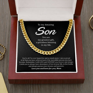 To My Amazing Son | You Are My Greatest Gift ❤️💎 | Jewelry | C30184T, C30184TG, lx-C30184, PB23-WOOD, PROD-1897935, PT-1772, USER-43062 | TageUnlimited