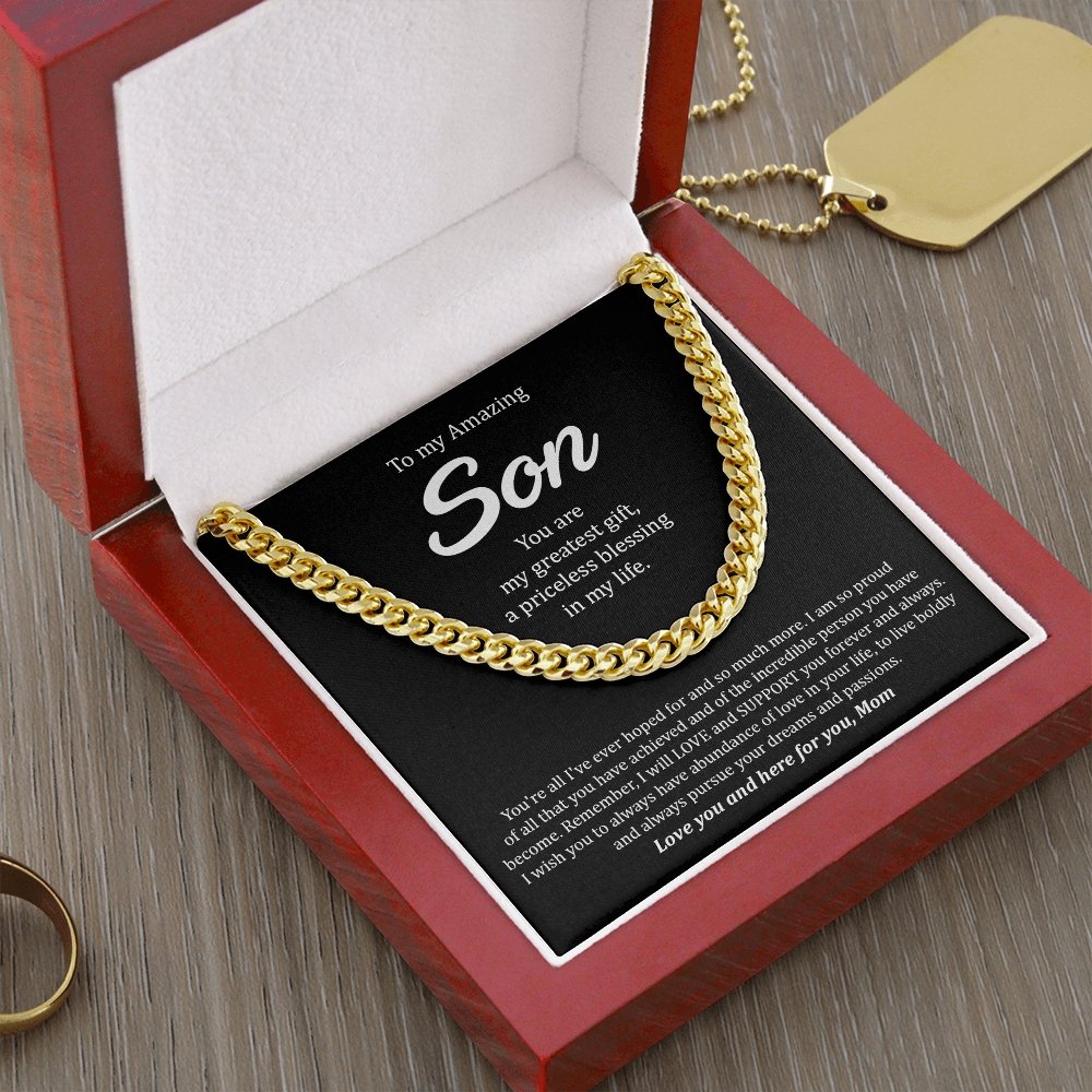 To My Amazing Son | You Are My Greatest Gift ❤️💎 | Jewelry | C30184T, C30184TG, lx-C30184, PB23-WOOD, PROD-1897935, PT-1772, USER-43062 | TageUnlimited