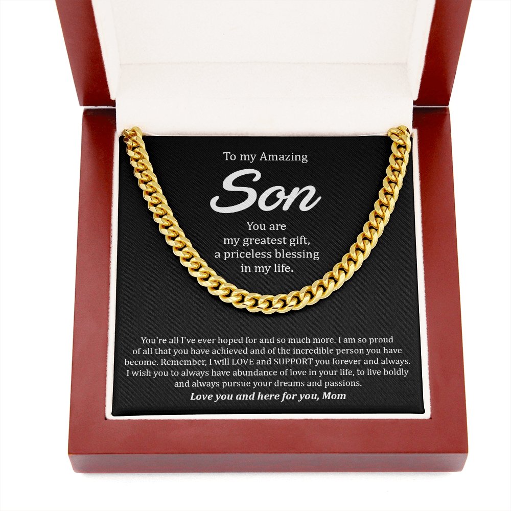 To My Amazing Son | You Are My Greatest Gift ❤️💎 | Jewelry | C30184T, C30184TG, lx-C30184, PB23-WOOD, PROD-1897935, PT-1772, USER-43062 | TageUnlimited