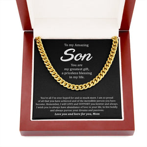 To My Amazing Son | You Are My Greatest Gift ❤️💎 | Jewelry | C30184T, C30184TG, lx-C30184, PB23-WOOD, PROD-1897935, PT-1772, USER-43062 | TageUnlimited