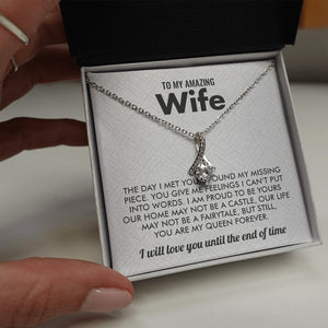To My Amazing Wife | My Queen Forever 👑 | Jewelry | C30084TG, C30084TR, lx-C30084, PB23-WOOD, PROD-1583000, PT-930, TNM-1, USER-43062, WARRANTY-UPSELL | TageUnlimited