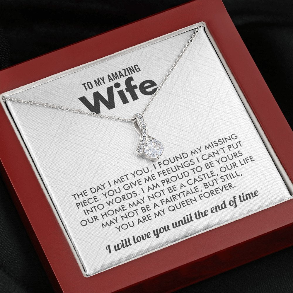 To My Amazing Wife | My Queen Forever 👑 | Jewelry | C30084TG, C30084TR, lx-C30084, PB23-WOOD, PROD-1583000, PT-930, TNM-1, USER-43062, WARRANTY-UPSELL | TageUnlimited