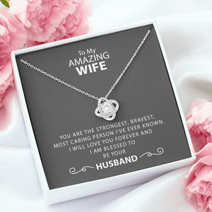 To My Amazing Wife | Strongest and Bravest Necklace 💎💓 | Jewelry | C30011TG, C30011TR, lx-C30011, PB23-WOOD, PROD-1582905, PT-922, TNM-1, USER-43062, WARRANTY-UPSELL | TageUnlimited