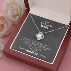 To My Amazing Wife | Strongest and Bravest Necklace 💎💓 | Jewelry | C30011TG, C30011TR, lx-C30011, PB23-WOOD, PROD-1582905, PT-922, TNM-1, USER-43062, WARRANTY-UPSELL | TageUnlimited