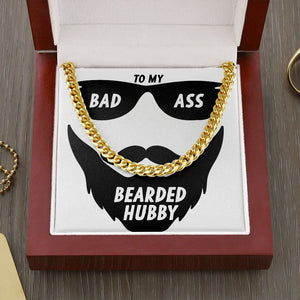 To My Badass Husband | Bearded Hubby ❤️🧔 | Jewelry | C30184T, C30184TG, lx-C30184, PB23-WOOD, PROD-1822826, PT-1772, USER-43062 | TageUnlimited