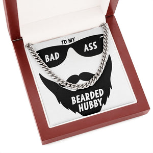 To My Badass Husband | Bearded Hubby ❤️🧔 | Jewelry | C30184T, C30184TG, lx-C30184, PB23-WOOD, PROD-1822826, PT-1772, USER-43062 | TageUnlimited