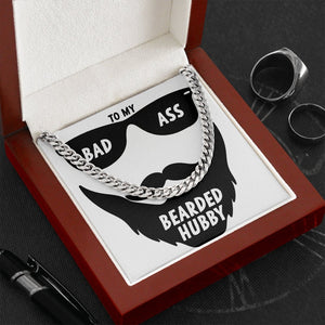 To My Badass Husband | Bearded Hubby ❤️🧔 | Jewelry | C30184T, C30184TG, lx-C30184, PB23-WOOD, PROD-1822826, PT-1772, USER-43062 | TageUnlimited
