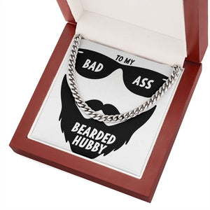 To My Badass Husband | Bearded Hubby ❤️🧔 | Jewelry | C30184T, C30184TG, lx-C30184, PB23-WOOD, PROD-1822826, PT-1772, USER-43062 | TageUnlimited