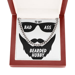 To My Badass Husband | Bearded Hubby ❤️🧔 | Jewelry | C30184T, C30184TG, lx-C30184, PB23-WOOD, PROD-1822826, PT-1772, USER-43062 | TageUnlimited