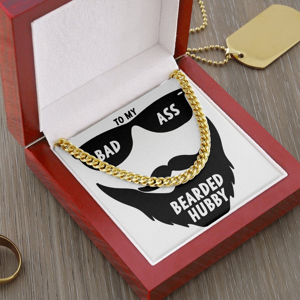 To My Badass Husband | Bearded Hubby ❤️🧔 | Jewelry | C30184T, C30184TG, lx-C30184, PB23-WOOD, PROD-1822826, PT-1772, USER-43062 | TageUnlimited