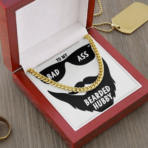 To My Badass Husband | Bearded Hubby ❤️🧔 | Jewelry | C30184T, C30184TG, lx-C30184, PB23-WOOD, PROD-1822826, PT-1772, USER-43062 | TageUnlimited