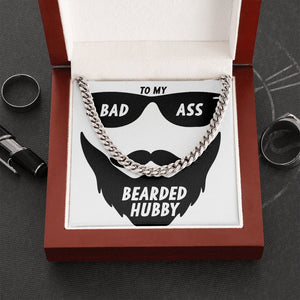To My Badass Husband | Bearded Hubby ❤️🧔 | Jewelry | C30184T, C30184TG, lx-C30184, PB23-WOOD, PROD-1822826, PT-1772, USER-43062 | TageUnlimited