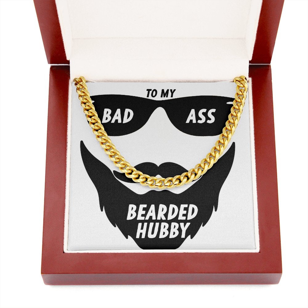 To My Badass Husband | Bearded Hubby ❤️🧔 | Jewelry | C30184T, C30184TG, lx-C30184, PB23-WOOD, PROD-1822826, PT-1772, USER-43062 | TageUnlimited
