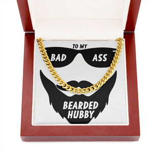 To My Badass Husband | Bearded Hubby ❤️🧔 | Jewelry | C30184T, C30184TG, lx-C30184, PB23-WOOD, PROD-1822826, PT-1772, USER-43062 | TageUnlimited