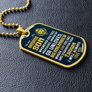 To My Badass Son | Whenever You Feel | Jewelry | A1014T, A1014TG, G007T, G007TG, lx-G007, PROD-1957275, PT-133, TNM-1, USER-43062 | TageUnlimited