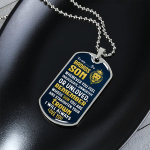 To My Badass Son | Whenever You Feel | Jewelry | A1014T, A1014TG, G007T, G007TG, lx-G007, PROD-1957275, PT-133, TNM-1, USER-43062 | TageUnlimited