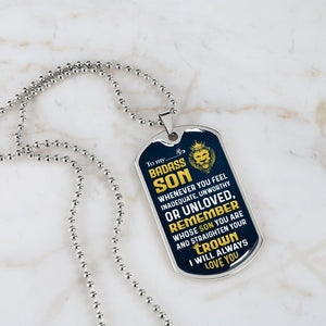 To My Badass Son | Whenever You Feel | Jewelry | A1014T, A1014TG, G007T, G007TG, lx-G007, PROD-1957275, PT-133, TNM-1, USER-43062 | TageUnlimited
