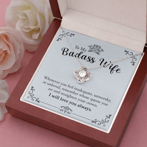 To My Badass Wife | Love You Always 💖❤️ | Jewelry | C30011TG, C30011TR, lx-C30011, PB23-WOOD, PROD-1572430, PT-922, TNM-1, USER-43062, WARRANTY-UPSELL | TageUnlimited