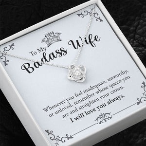 To My Badass Wife | Love You Always 💖❤️ | Jewelry | C30011TG, C30011TR, lx-C30011, PB23-WOOD, PROD-1572430, PT-922, TNM-1, USER-43062, WARRANTY-UPSELL | TageUnlimited