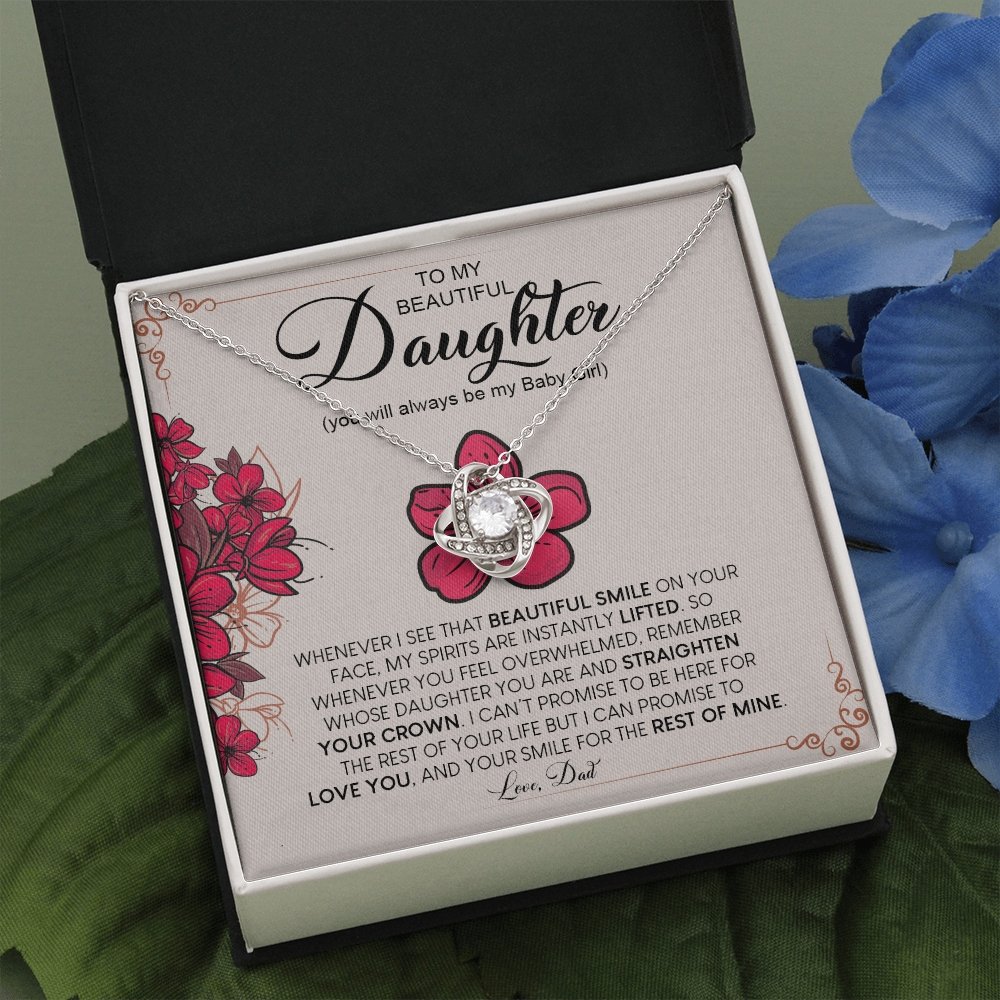 To My Beautiful Daughter | Always Be My Baby Girl ❤️🌺 | Jewelry | C30011TG, C30011TR, lx-C30011, PB23-WOOD, PROD-1883652, PT-922, TNM-1, USER-43062 | TageUnlimited