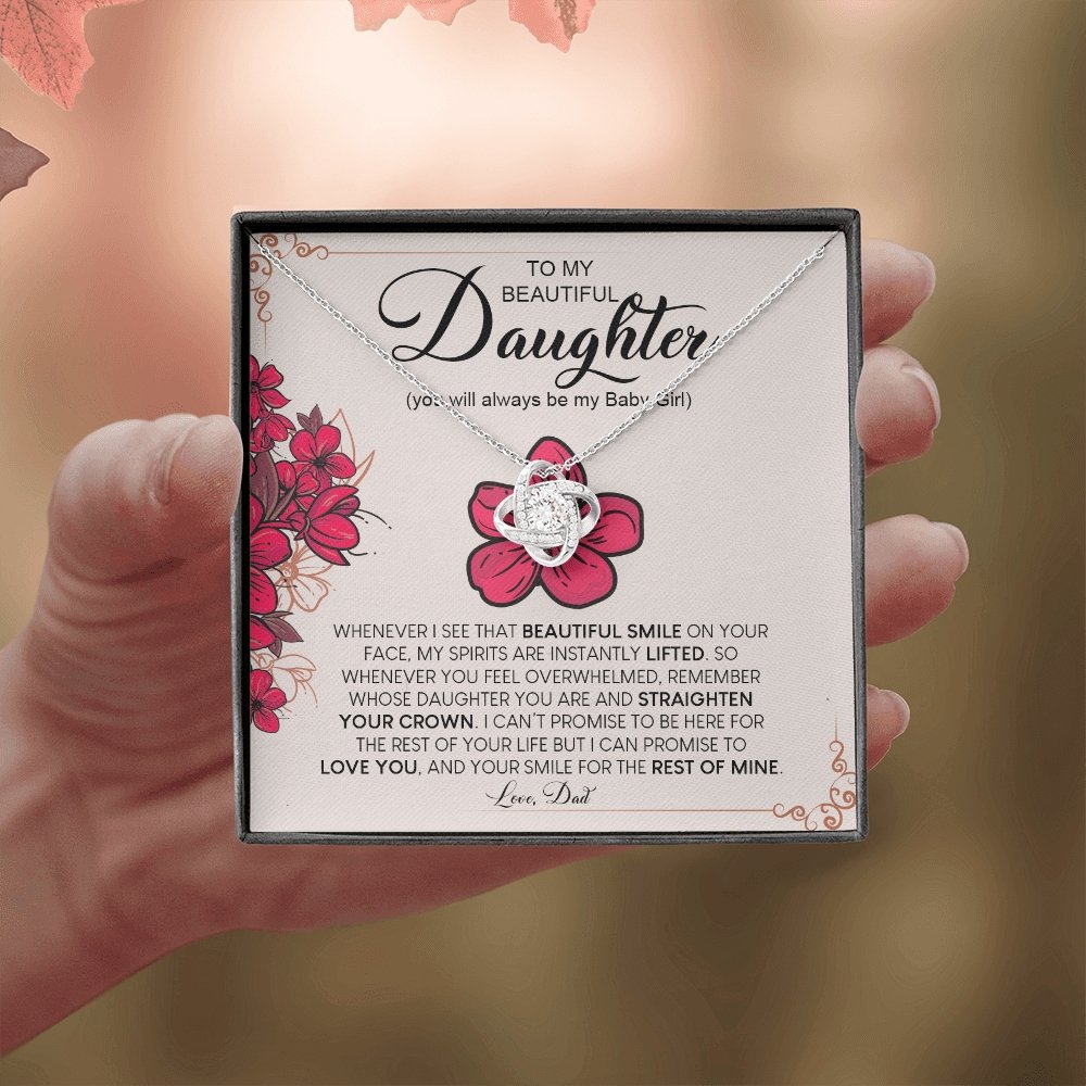 To My Beautiful Daughter | Always Be My Baby Girl ❤️🌺 | Jewelry | C30011TG, C30011TR, lx-C30011, PB23-WOOD, PROD-1883652, PT-922, TNM-1, USER-43062 | TageUnlimited