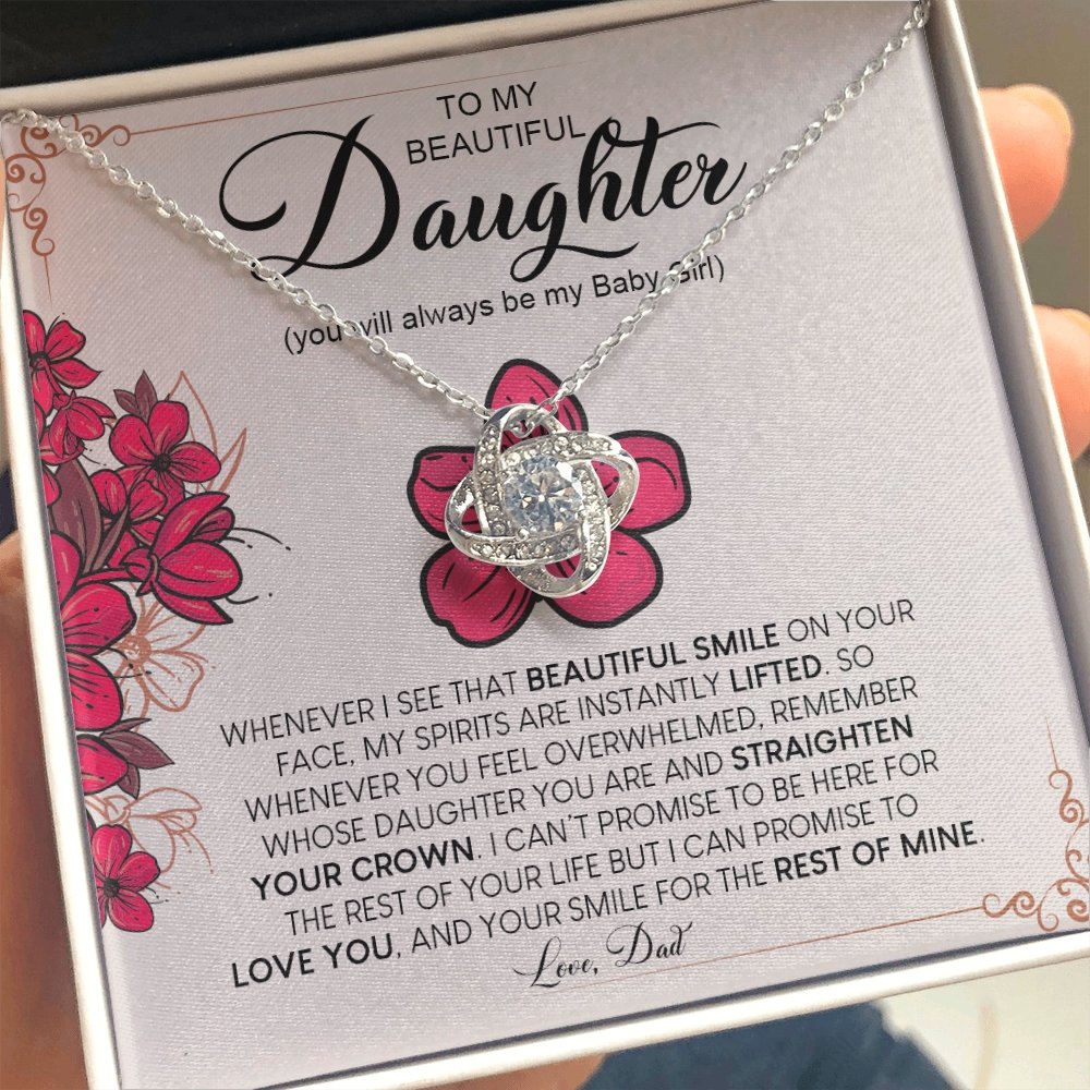 To My Beautiful Daughter | Always Be My Baby Girl ❤️🌺 | Jewelry | C30011TG, C30011TR, lx-C30011, PB23-WOOD, PROD-1883652, PT-922, TNM-1, USER-43062 | TageUnlimited